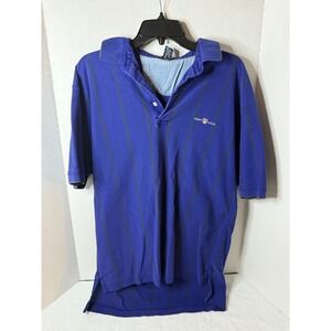GANT USA Mens Blue Striped Polo Shirt Short Sleeve Casual Size Medium